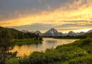 Mount Moran at Dusk by judy hill