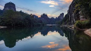 Monestary River Dawn by judy hill